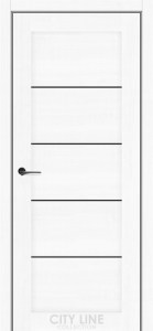 Дуб білий/Чорне скло